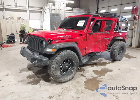 2021 Jeep Wrangler Unlimited Willys 4X4 из США, поврежденный, VIN 1C4HJXDN3MW866566